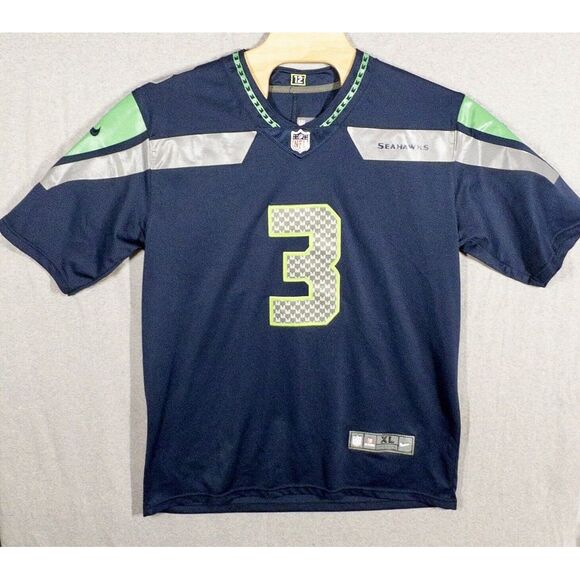 Stitched NFL Seattle Seahawks Russell Wilson Jersey Mens XL - Picture 1 of 6